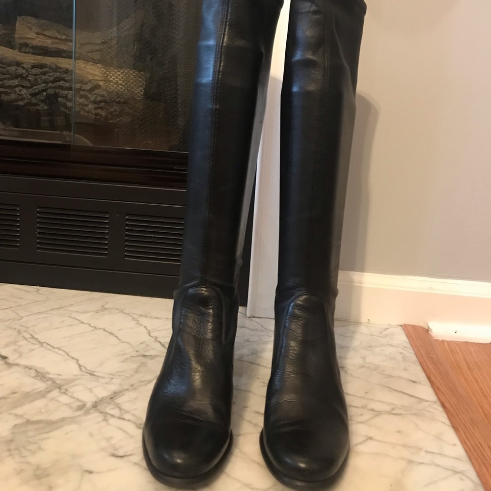 Stuart Weitzman - Knee- high- Black Leather Boots